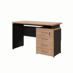 Escrivaninha Yaris 4 GV Ameixa e Preta 120 cm