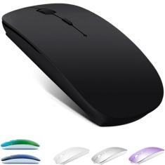 Mouse Bluetooth para MacBook Pro/MacBook Air/iPad, Mouse sem fio recarregável para laptop/notebook/pc/Chromebook (mouse Bluetooth/preto)