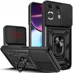 Capa Capinha Case para Motorola Moto Edge 50 Ultra - Protetora Resistente Anti Impacto Queda Armadura Militar Cor:Preto