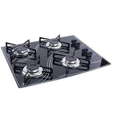 Fogão Cooktop Lines 4 Queimadores Bivolt Preto Safanelli