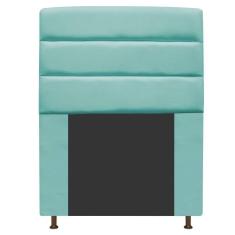Cabeceira Estofada Turim 90cm Solteiro Suede Azul Tiffany Adj Decor
