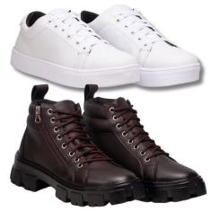 Kit 2 prs Tenis Feminino - Tenis Cano Curto 1 Coturno Sport. - Fierre,