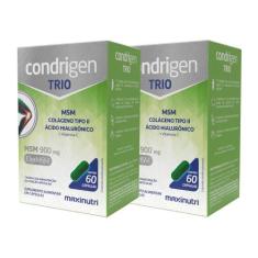 Kit 2 Condrigen Trio MSM Colágeno Tipo 2 + Ácido Hialurônico 60 Cáps M