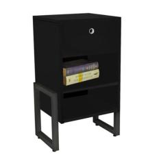 Mesa De Cabeceira Wolli 1 Gaveta Preto - DROSSI