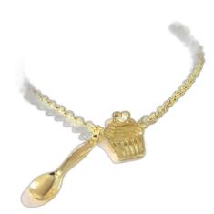 Pulseira Culinária Cozinheiro Folheado a Ouro 18k - Milena Folheados