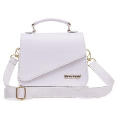 Bolsa feminina tira colo alça transversal - ZBOLSAS, Branco