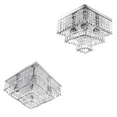 Kit 2 Lustres Cristal Acrilico Sweet 30x30 + Dream 40x40