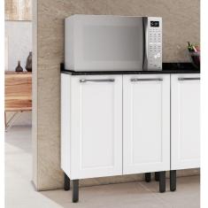 Balcão para Cozinha 70cm 2 Portas com Tampo Florença Itatiaia Branco