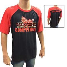 Camisa Camiseta - Taekwondo Competidor V2 - Preto/Verm - Toriuk -