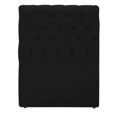 Cabeceira EBox Paris Solteiro 90cm Em Suede Preto