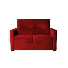 Sofá 2 Lugares Pequeno Alice E Porta Controle Herreiro Vermelho