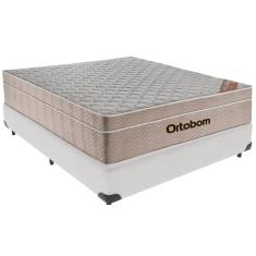 Cama Box e Colchão Airtech  Molas Ensacadas Viúvo Ortobom