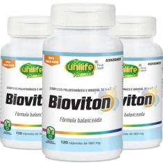 Kit 3 Bioviton Multivitamínico 120 Cápsulas Unilife