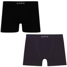 Kit 2 Cuecas Lupo Boxer Microfibra Box Sem Costura Masculino Atacado O