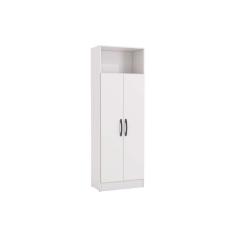 Guarda Roupa Solteiro N408 2 Portas de Abrir MDP Branco Kappesberg