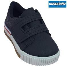 Tênis Molekinho Infantil Masculino Perfuros Casual Ajuste Com Tiras Au