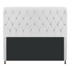 Cabeceira Estofada Cristal 140cm Casal Branco
