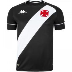 Camisa Kappa Vasco Masc Oficial 1 2020 - S/N Preta