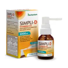 Vitamina D Simpli-D 1000UI Spray 20ml Herbarium 20ml Solução Spray