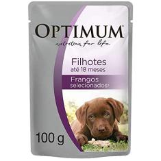Ração Úmida Optimum Cães Filhotes Sabor Frango - 100g - 1 unidade