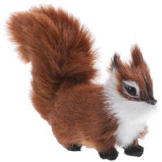 Milisten Estatuetas De Esquilo De Natal Enfeites De Animais De Pelúcia Floresta Artificial Estátua De Esquilo Animal De Vida Selvagem Bicho De Pelúcia Para O Natal Enfeite De Árvore De