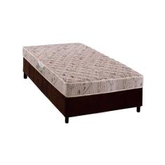 Conjunto Box Solteiro: Colchão Espuma Herval D28 St .louis + Base Crc Suede Brown(88x188)