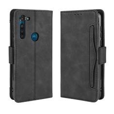 Capa com compartimento para cartão para Moto G8, capa flip de couro para Moto G8, capa magnética retrô para celular, capa carteira de telefone com compartimentos para cartões