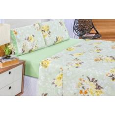 Jogo de Cama Lençol Casal 4 Peças 100% Algodão Percal 180 fios Babadin