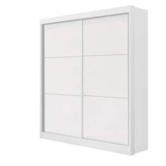 Guarda Roupa Solteiro 2 Portas 3 Gavetas - Santorini-Branco - Móveis D