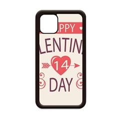 Capa vermelha Happy Valentine's Day 14 Heart Arrow para iPhone 11 Pro Max para Apple Mobile Case