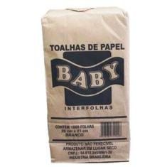 Papel Toalha Interfolha 2 Dobras 20x21cm Branco PT 1000 FL Baby