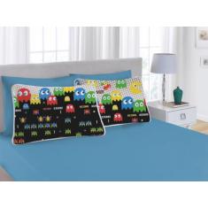 Jogo De Lençol Casal Padrão Estampado Kids 3pç Malha Com Elástico - 10