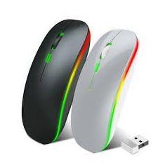 Mouse Sem Fio Recarregável Led Carregador Usb Silencioso - PandaShopp