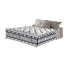 Colchão Casal de Molas Ensacadas D33 com Pillow top Cama inBox Select 138x188x32 Cinza
