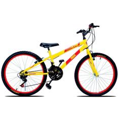 Bicicleta Aro 24 Urbana Forss Spike 18 Marchas Vermelha-Masculino