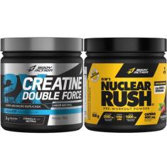 Creatina Double Force 150g + Pré Treino Nuclear Rush 100g - Bodyaction