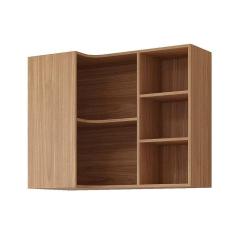 Armário Aéreo Cozinha Modulado Estela de Canto c/5 Nichos 92cm Freijo - MGM