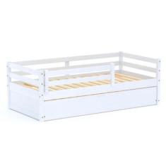 Bicama Infantil Dreams com Grade de Proteção Madeira Maciça Branco Meg