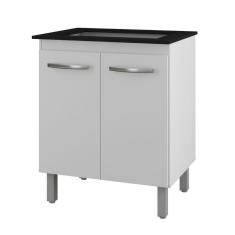 Balcão Para Cooktop Jade 5 Bocas 2 Portas Moblis Cor:branco