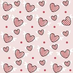 Papel De Parede Infantil Corações Com Asas