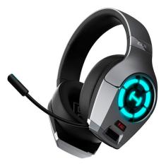 Headset Gamer Edifier Hi-Res Hecate GX - Microfone com haste retrátil - LED RGB - Cinza Escuro