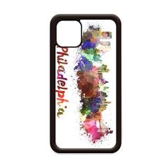 Capa Philadelphia America City Watercolor para iPhone 12 Pro Max para Apple Mini Mobile Case Shell