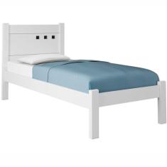 Cama Solteiro Paola II Branco