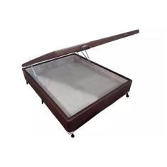 Cama Box Baú Casal Courano Brown New (138x188x35) - Castor