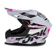 Capacete Motocross Pro Tork Fast 788 Skull Branco/Pink 58