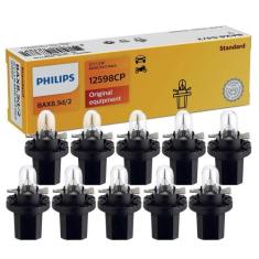 Kit 10 Lâmpada Philips Standard Base Plástica 1.2w 12v BAX8,5d/2 black