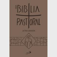 Bíblia Sagrada Zíper Letra Grande Marrom Nova Pastoral Paulus