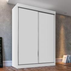 Guarda Roupa Solteiro 2 Portas de Correr 2 Gavetas Peônia Yescasa Branco