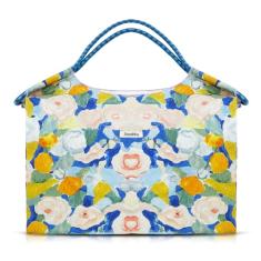 QTKJ Sacola de flores, bolsas femininas, bolsa de ombro, bolsa de trabalho de grande capacidade, lancheira de lona reutilizável, bolsa de professor, Colorido., One Size