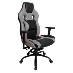 Cadeira Gamer com Almofada Linha Gamer Racing Cinza - Design Office Mó